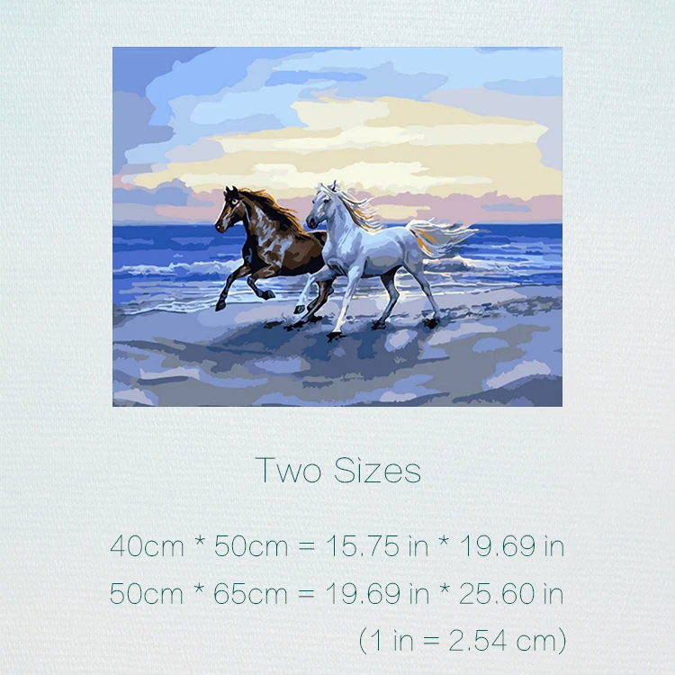 Картина маслом по номерам животные-лошади акриловая раскраска искусство на холсте DIY Настенная картина для гостиной для взрослых женщин