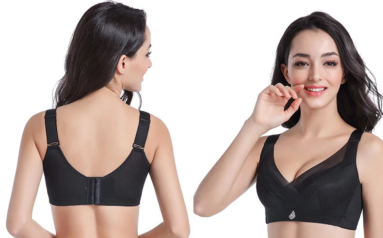 Jerrinut Sexy Bra Seamless Plus Size Bra Underwear Lace Bra Women Wire Free Breathable Push Up Bras For Women Lingerie Size 11 (2)