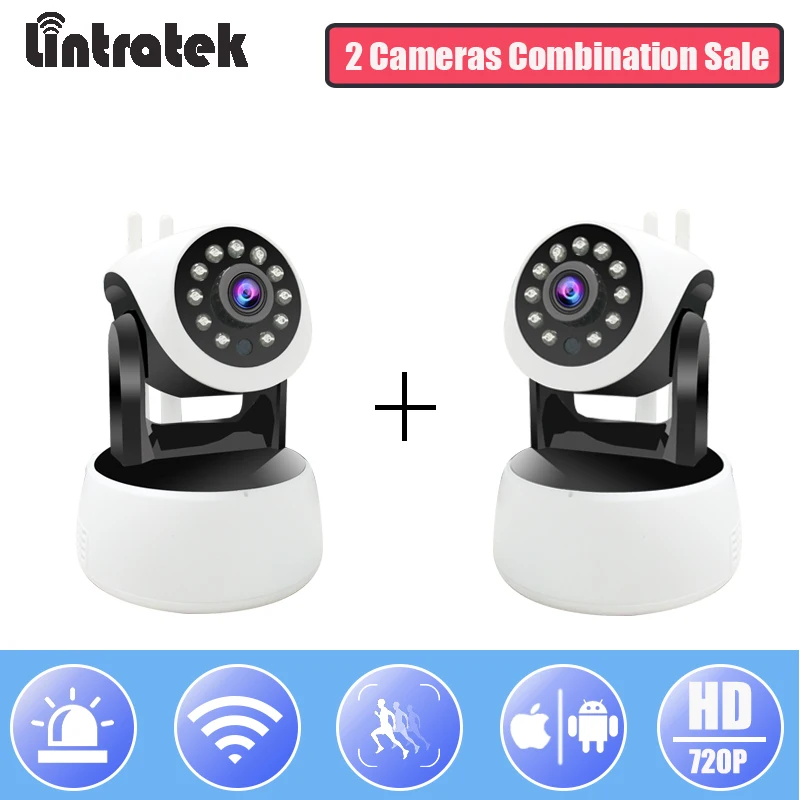 Lintratek Security IP Camera WiFi 720P Wireless Home Surveillance PTZ Camera Onvif 2.0 Mini CCTV wi-fi Baby Monitor lintratek video surveillance camera 960p wifi onvif mini ip camera home security wifi cctv camera wireless baby monitor ipcamera
