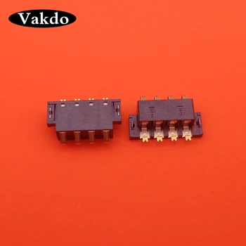 

2pcs/lot Holder 4Pin 4 pin FPC Battery Connector Mobile Phone Battery Connector Clip on motherboard mainboard for Samsung I9100