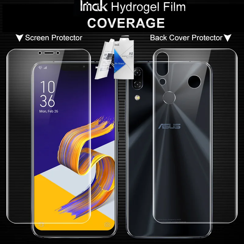 

For Asus Zenfone 5 ZE620KL / 5Z ZS620KL Screen Protector IMAK Front & Back Full Coverage Hydrogel II Protective Film Not Glass
