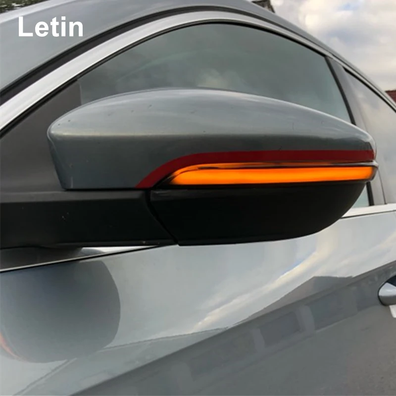 Letin для VW Scirocco MK3 Passat B7 CC боковое зеркало индикатор динамический мигалка прокрутки светодиодный указатель поворота светильник