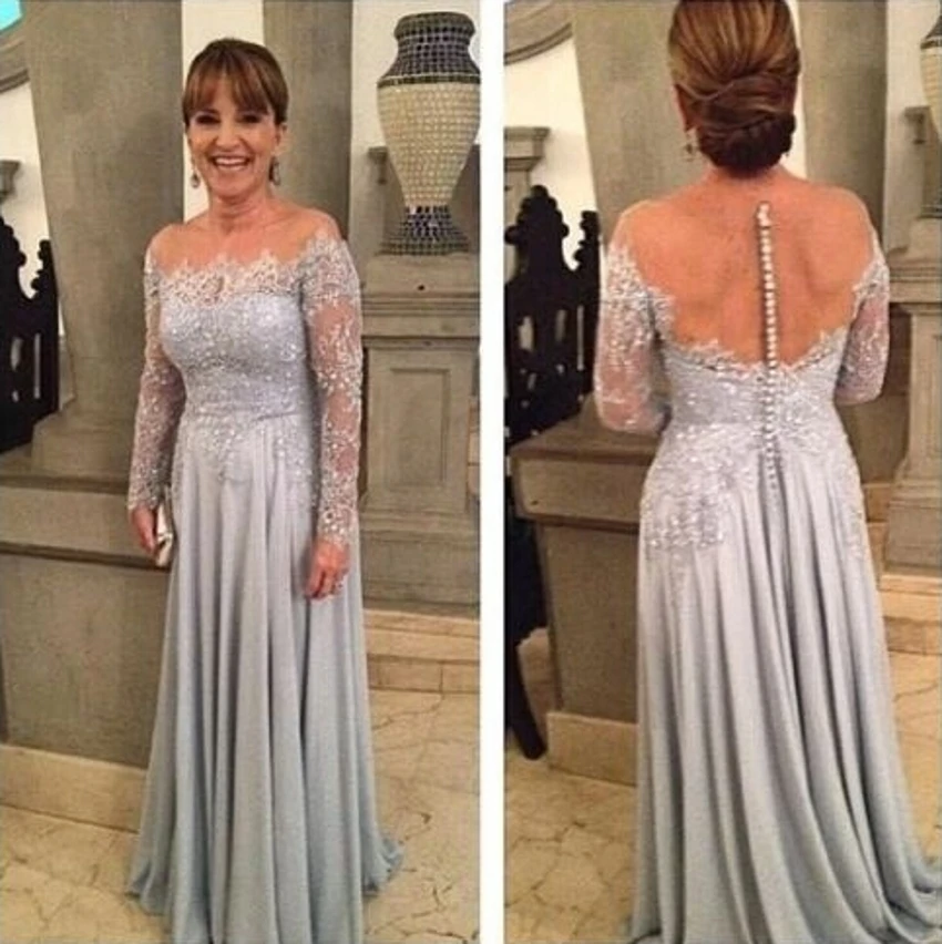 Elegant Long Sleeve Groom Dresses For Mother Of The Bride Lace Elegant Long Sleeve Groom Dresses For Mother Of The Bride Lace Weddings Pant Suits Gown In From