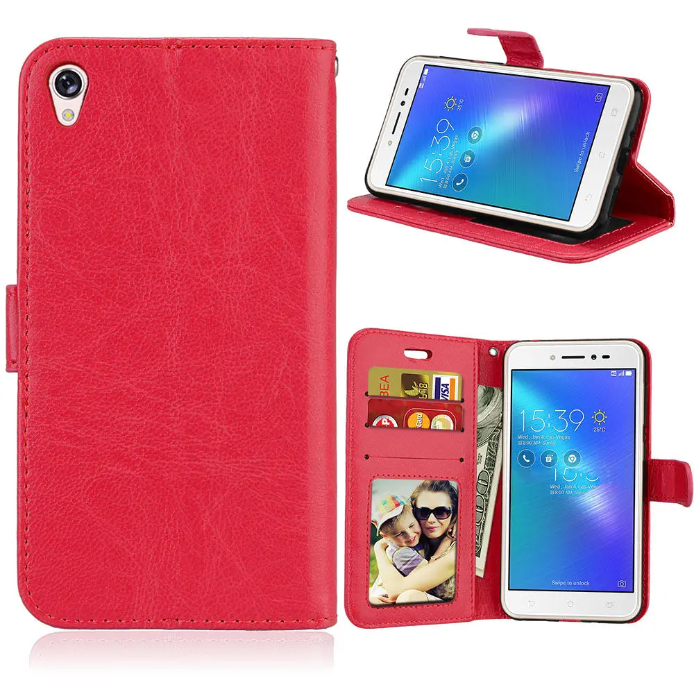 

For Asus ZenFone Live ZB501KL Case Wallet Flip Leather Funda Case For Asus Zenfone 3 Go ZB501KL Book Style Stand Cover