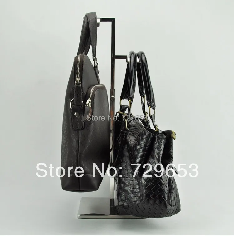 Adjustable Metal Handbag Display Rack Stand Double Side Handbag Stand