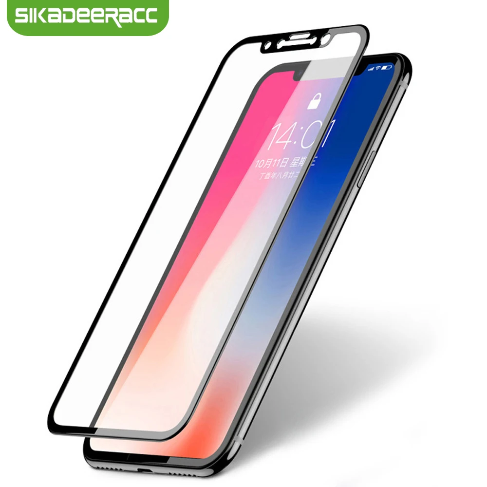

5D Full Cover Tempered Glass For iPhone Xs Max XR X Screen Protector For iPhone 7 Plus 8 6 6s 9H HD Anti Explosion Film SI57