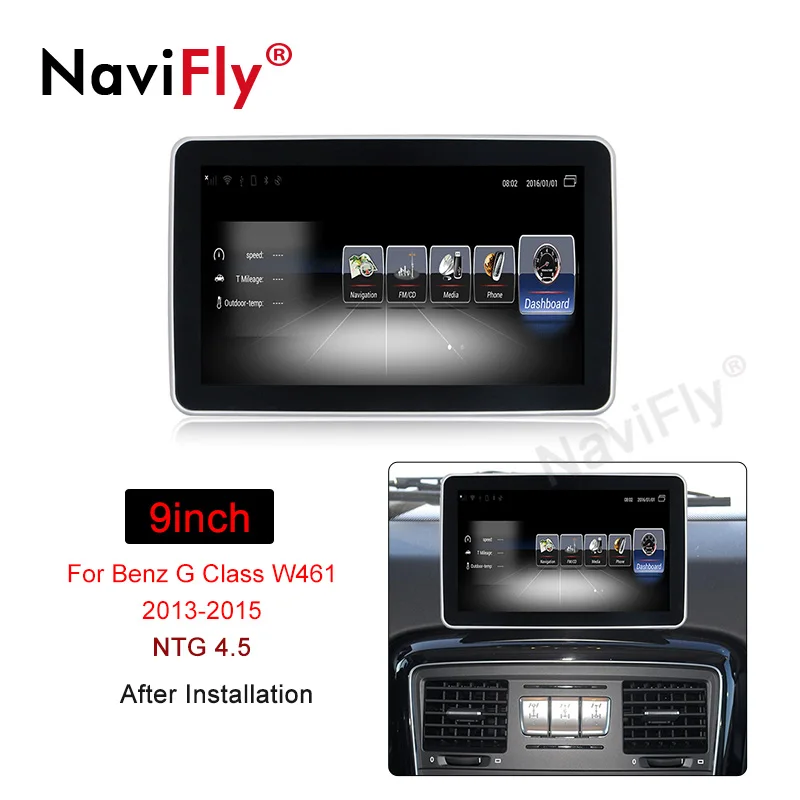 Flash Deal Navifly Android Quad core 9inch touch screen Car multimedia player for Benz G Class W461 2012-2015 with gps navigator BT 4G wifi 1