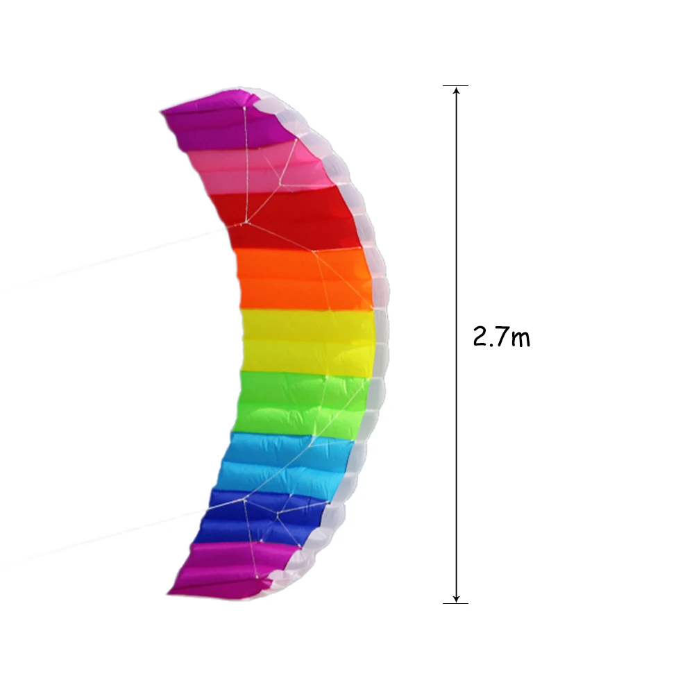 1,4/2/2,7 м двойная линия огромный Радужный змей тормозной парашут выполненные из мягкой кайт надувной воздушный змей-параплан с воздушных змеев строка инструментов для использования на открытом воздухе