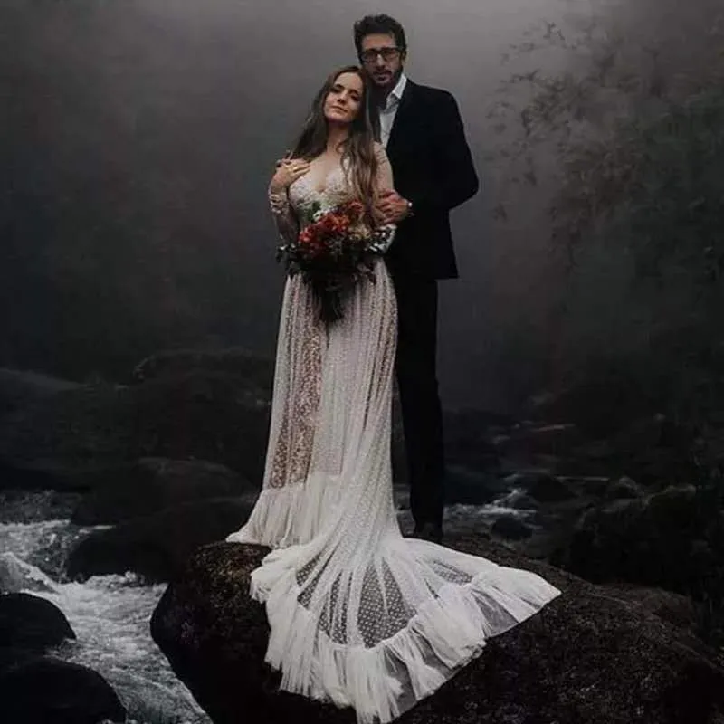 Винтажное богемное кружевное свадебное платье 2020 robe de mariee с длинным рукавом Бохо