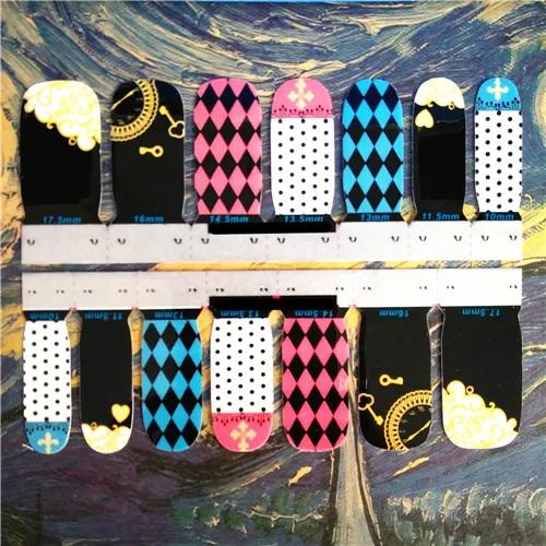 Черный Nu-TATY модные черные точки ногтей искусство наклейки s 14 шт./комплект водонепроницаемые наклейки художественный стикер Гель-лак Французский маникюр - Цвет: Черный