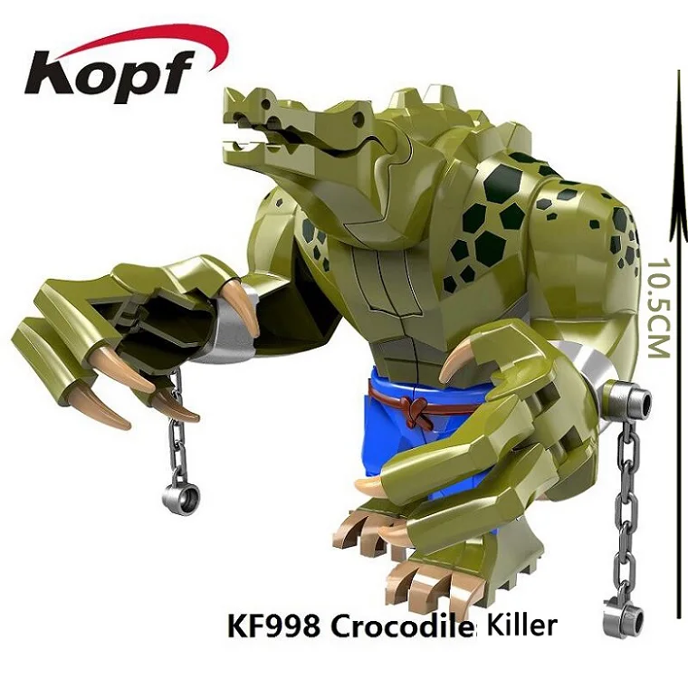 

KF998 Building Blocks Batman Movies Crocodile killer Big Size 10.5cm Bricks Action Collection Learning For Children Gift Toys