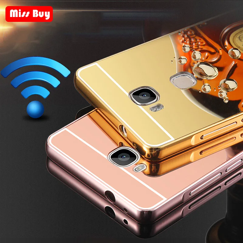 

Mirror Aluminum Metal Bumper Phone Cases for Huawei Honor 5C 5X 6X For Huawei P20 Lite Mate 8 9 Mate 20 Lite Mate10 Lite Fundas