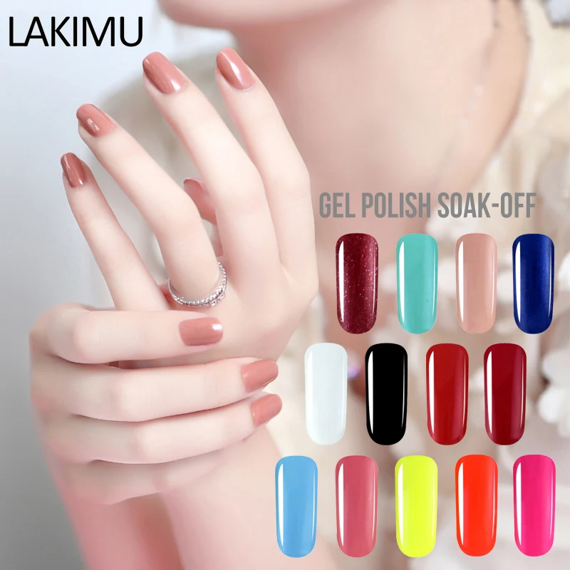 

Lakimu 24 Colors Quality Manicure Gel Varnish Uv Nail Gel Polish Soak Off LED UV Lamp French Semi Permanent Lucky Gel Lacquer