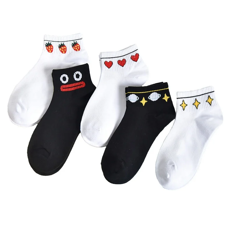 SP & CITY/5 пар милые женские короткие носки с героями мультфильмов хлопковые