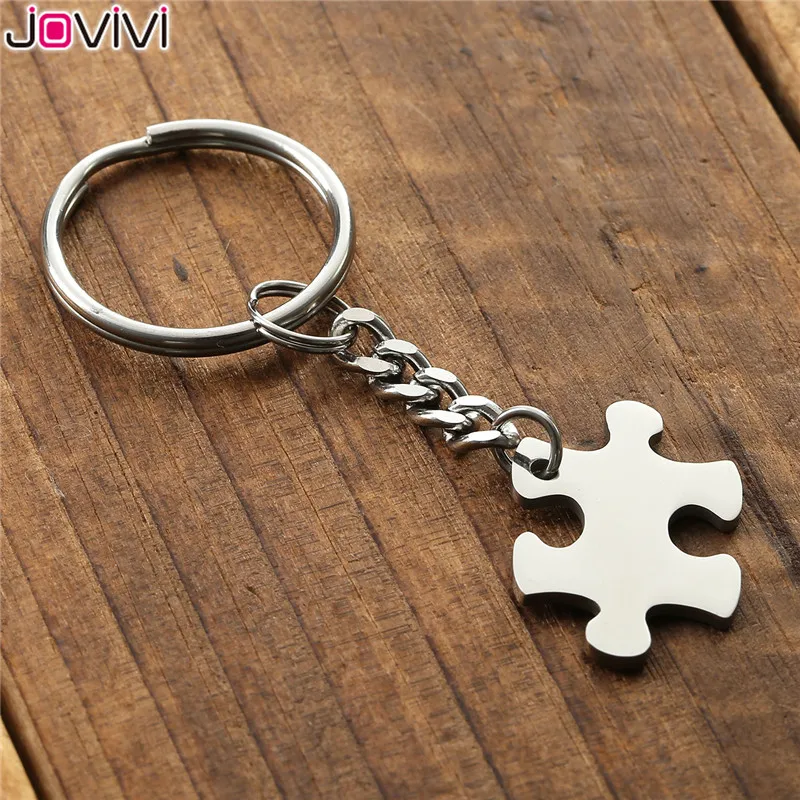 Jovivi 2 шт. брелок из нержавеющей стали головоломка пара кольцо для ключей