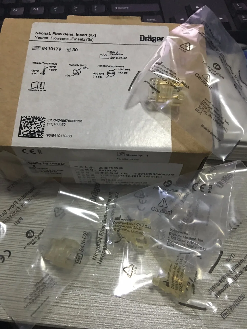 5 шт./кор. оригинальный Delger BabyLog8000 Drager Датчик потока новорожденных 8410179 PSU материал