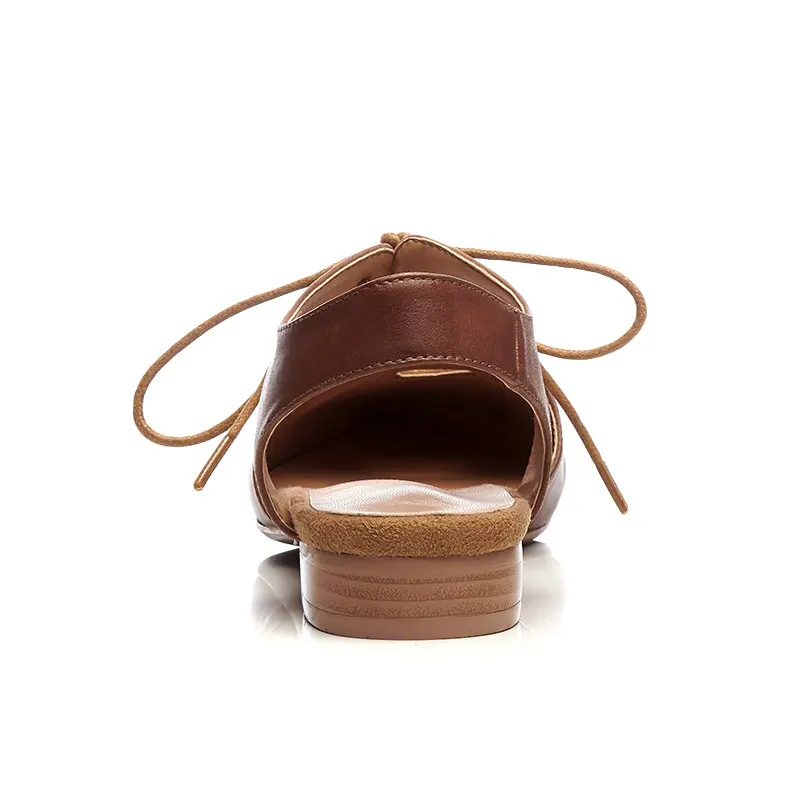 De Taille 2018 Vache Chaussures Carré En marron Se Dames Bout À Lacets Femmes 43 noir Pointu Cuir Casual Talons Suede Pu Esveva Mixte Luo 34 Kid Bas Couleur Pompes AZBZ8q