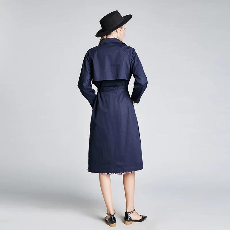 Réglable Femmes Down kaki Une Automne Broderie See Longue 2018 Coton Nouvelles Turn Lâche 100 Tranchée Col Manteaux Ligne Chart fYFSqxn