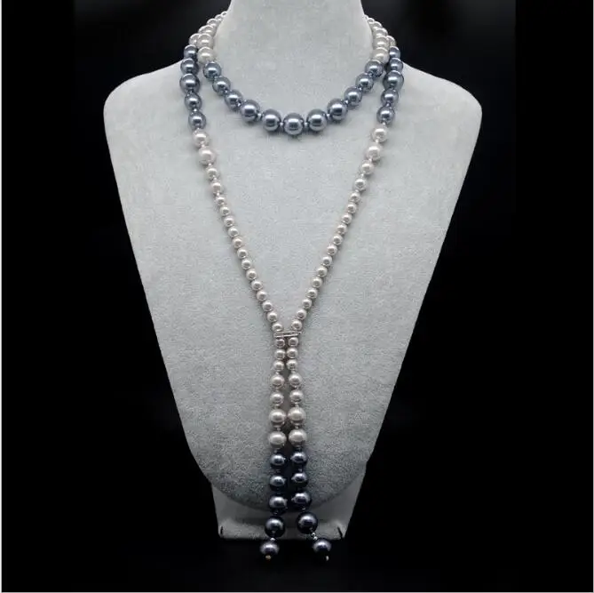 

Luxury jewelry AAA cubic zircon micro paved Big flower synthetic pearl two layer vintage choker necklaces for women