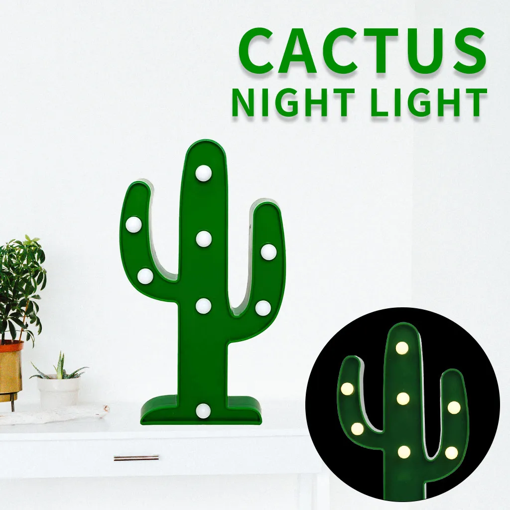 

Lucky Decorative LED Cactus Night Light Birthday Party Holiday Decoration lamp luminaria moon lamp lamparas lampara lampen