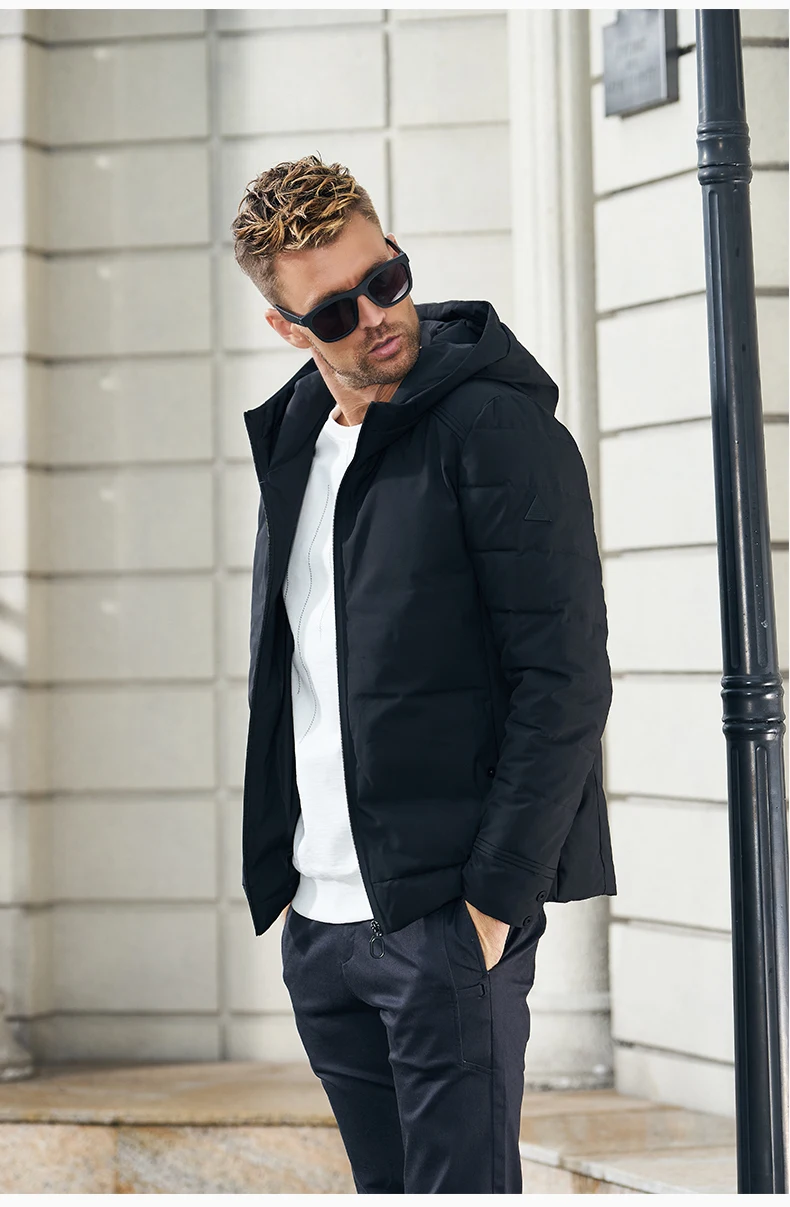 Enjeolon брендовая зимняя хлопковая стеганая куртка с капюшоном, мужские толстые толстовки, парка, пальто, Мужская стеганая зимняя куртка, пальто 3XL MF0058