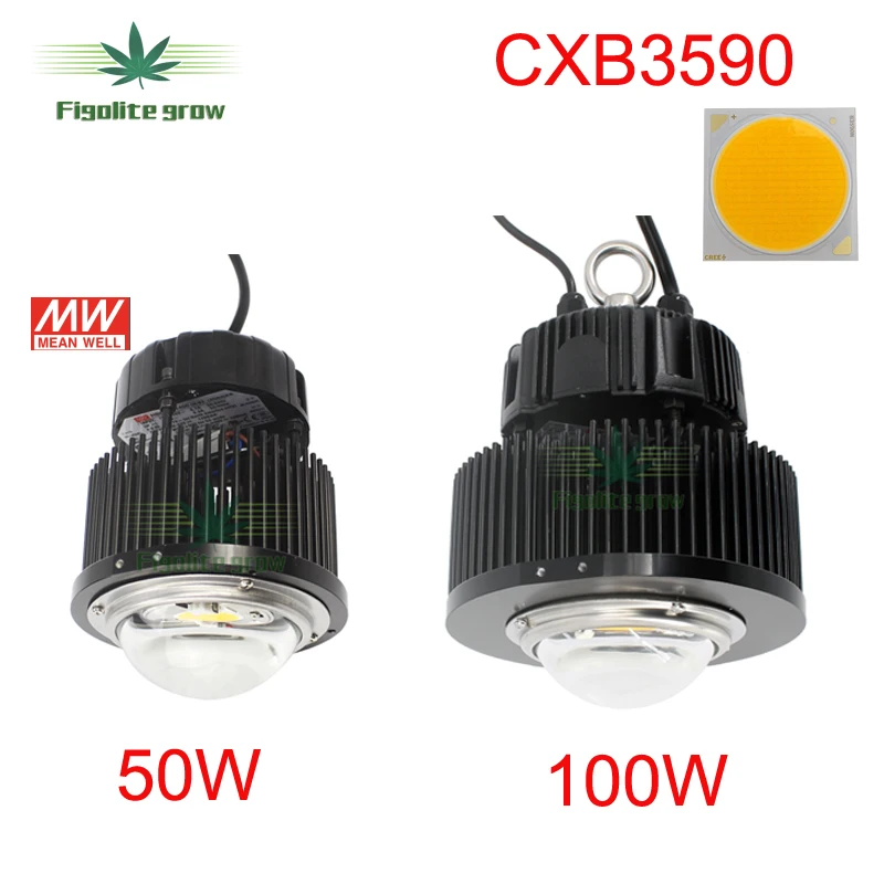 Cresce a Luz com Suporte Cree Ideal 50-2303cr Motorista Meanwell Hbg-100-36b Substituir 400w Hps Crescer Luz Diy Cob Cxb3590 Led