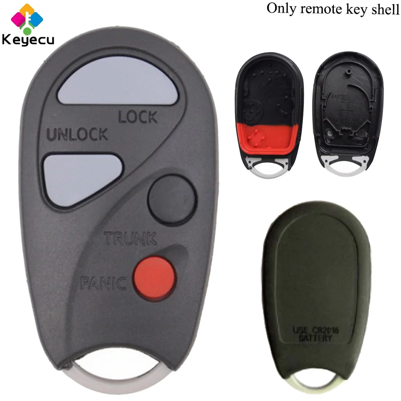 

KEYECU Replacement Remote Car Key Shell Case With 3 1/ 4 Button - FOB for Nissan Sentra 2000 2001 2002 2003 2004 Maxima NHVBU427