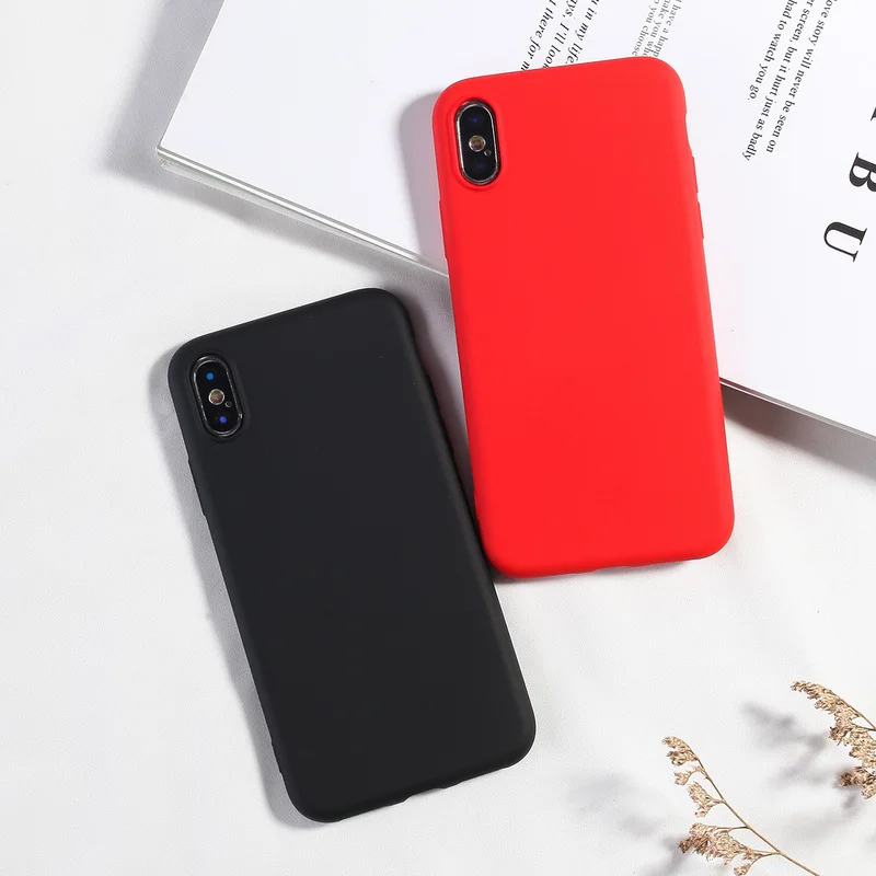 

Candy Color Phone Case For iPhone XS XR XS MAX 7 8 Plus Soft TPU Silicone Back Covers For iPhone 6 6s Plus X NEW Fashion Capas