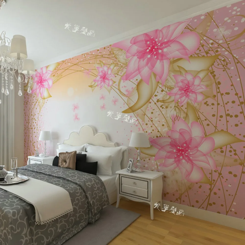 Rose fleurs papier peint promotion achetez des rose fleurs papier ...