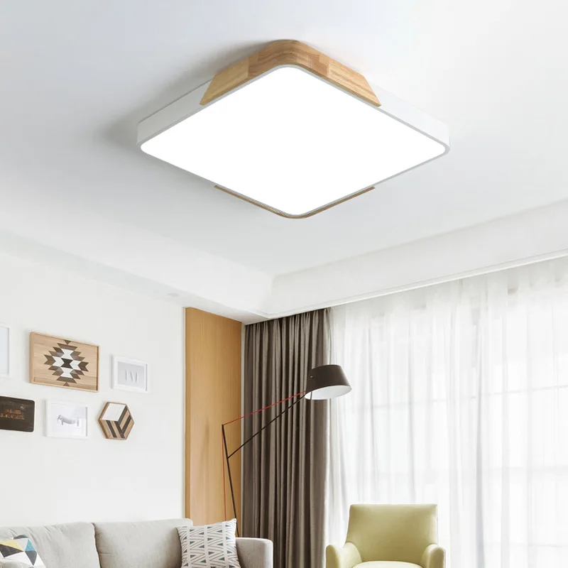 Квадратный многоцветный светодиодный потолочный светильник, современный светильник для гостиной, светильник для спальни, кухни