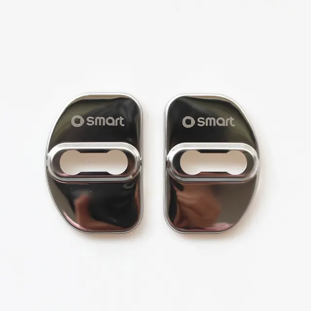 XMSM Car Decorative For Mercedes For Smart 451 453 Fortwo Forfour 2008-2020 Stainless Steel Door Lock Cover Decorative Anti-rust Protection Accessories Color : Black 2 pcs