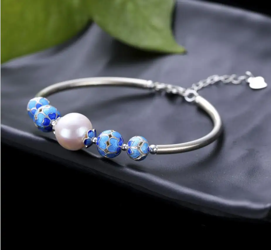 

Fashion Jewelry Hand Made 925 Solid Silver Natural Fresh Water Pearls stone Woman Precious Stone Cute Romantic Bracelets