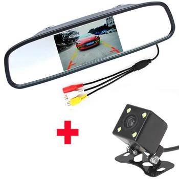 

Auto Parktronic 4.3 Inch tft LCD Car Rearview Mirror with Reversing Camera 4.3" Car Screen Monitor Reverse Camera Night Vision