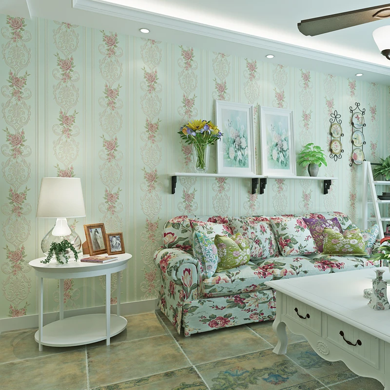 

Korean Rustic Wall Papers Home Decor Floral Wall Paper Roll for Walls Living Room Bedroom Papel Mural Contact papier peint