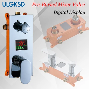 

ULGKSD Bathroom Shower Accessories Mixer Cartridge Hot and Cold Water 2/3 Ways Function Mixer Tap Para Bathroom Shower