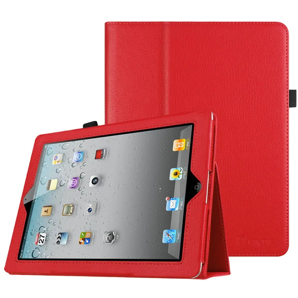 

Case For iPad 3 Model A1416 A1430 A1403 Cover Protective PU Leather Folding Stand Case For iPad 2 3 4 A1458 Pencil Holder Cases