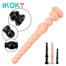 IKOKY Long Anal Plug Large Dildo With Suction Cup Butt Plug Anus Backyard Masturbation Sex Toys For Woman Men Prostate Massage