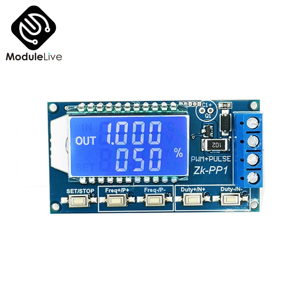 

Dual Two Mode PWM Square Wave Rectangular Wave Signal Generator Control DC Stepper Motor Driver Adjustable Pulse Module