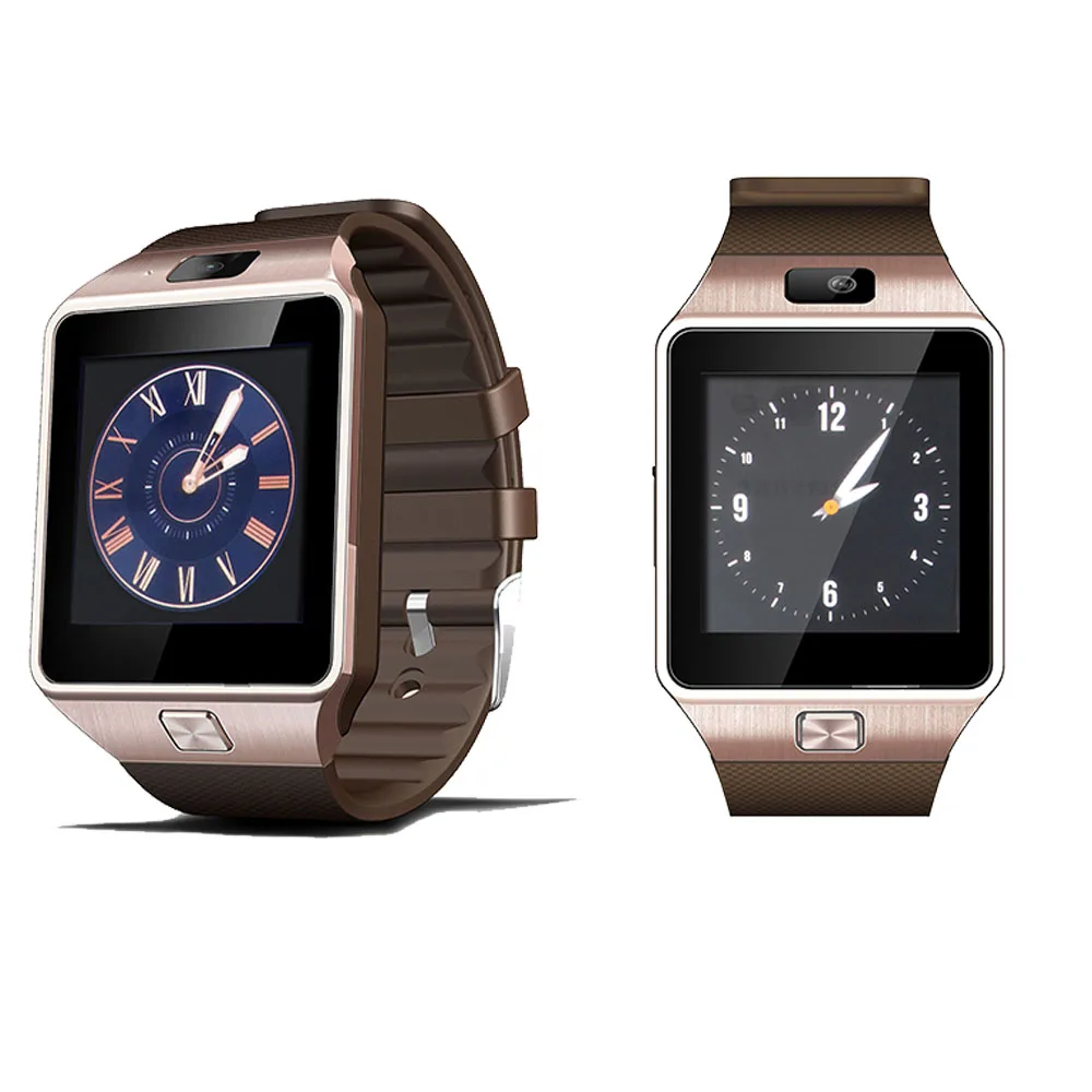 50 шт./лот Bluetooth Смарт часы Smartwatch DZ09 Android телефонный звонок Relogio 2G GSM SIM TF карта камера для iPhone samsung huawei - Цвет: Golden