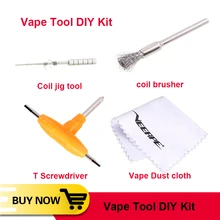 Vape DIY Набор инструментов DIY катушка брушер Т-образная отвертка катушка джиг намотка для RDA RTA атомайзер аксессуары для электронных сигарет