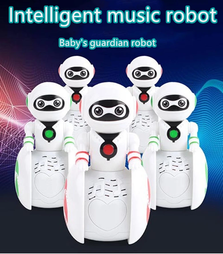 

Intelligent music robot tumbler with light voice control induction children's partner puzzle family early education toys