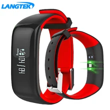 Langtek Bluetooth браслет Приборы для измерения артериального давления Мониторы сердечного ритма Мониторы Водонепроницаемый Smart IP67 наручные часы для IOS телефона Android