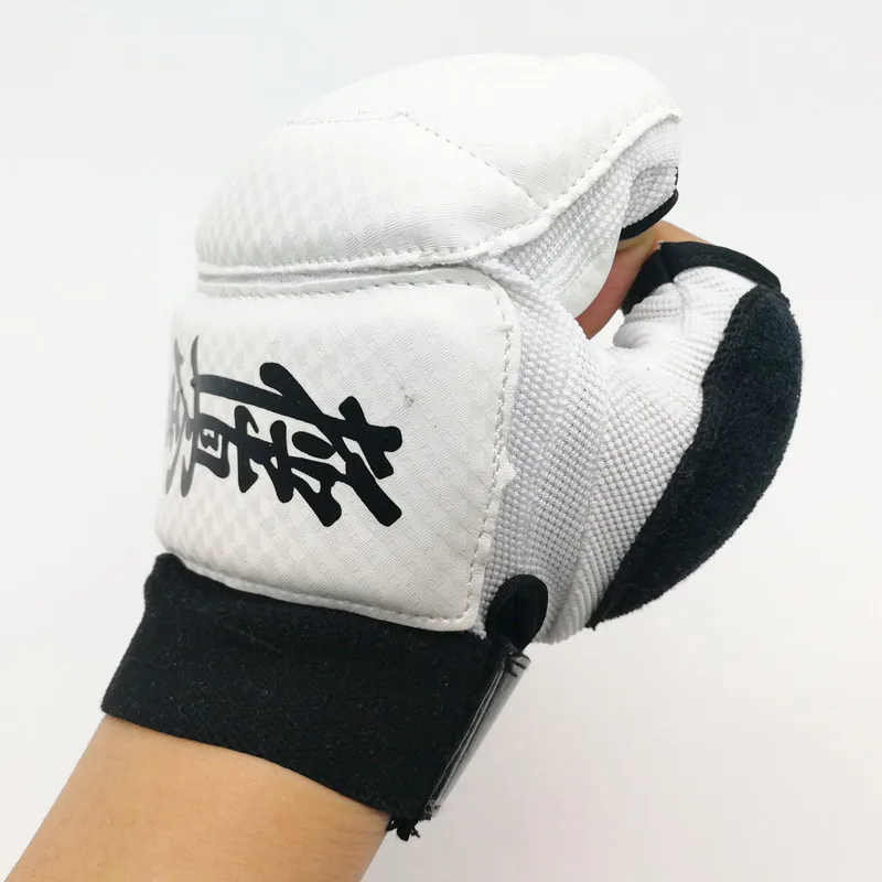Kaufen Kyokushin Kai Karate Handschuhe Kämpfen Hand Protector Kampfkunst Sport Kunst Sport PU Leder Fitness Boxen Handschuhe