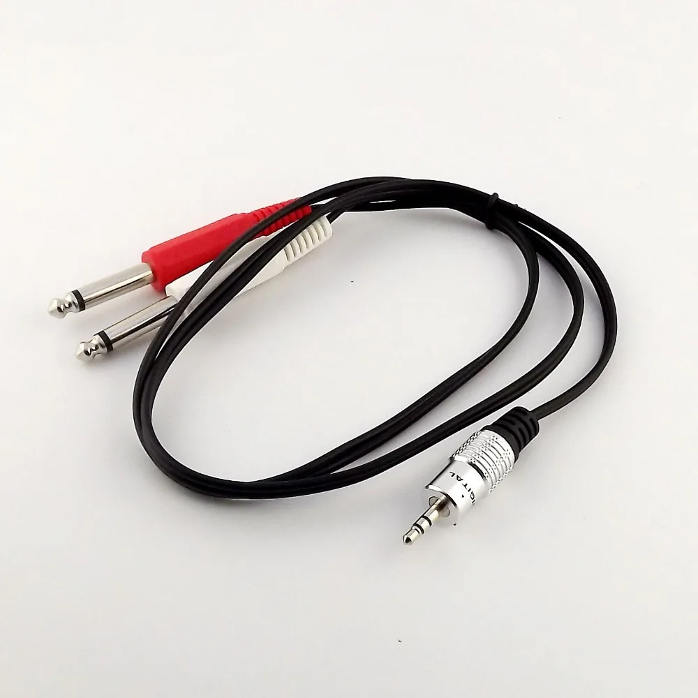 1x Stereo 1 8 Inch 3 5mm Trs Male To Dual 1 4 Inch 6 35mm