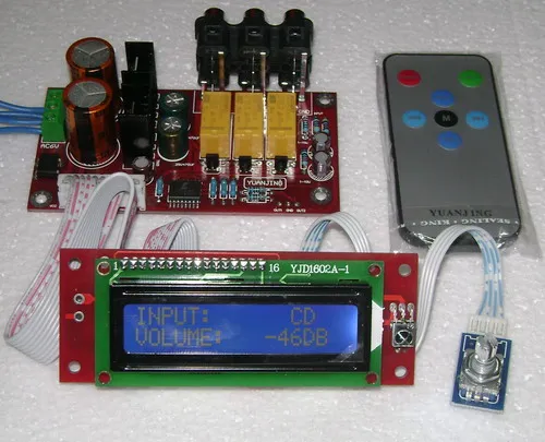 YJ PGA2311 3 way volume control Remote Preamplifier board 31DB | Электроника