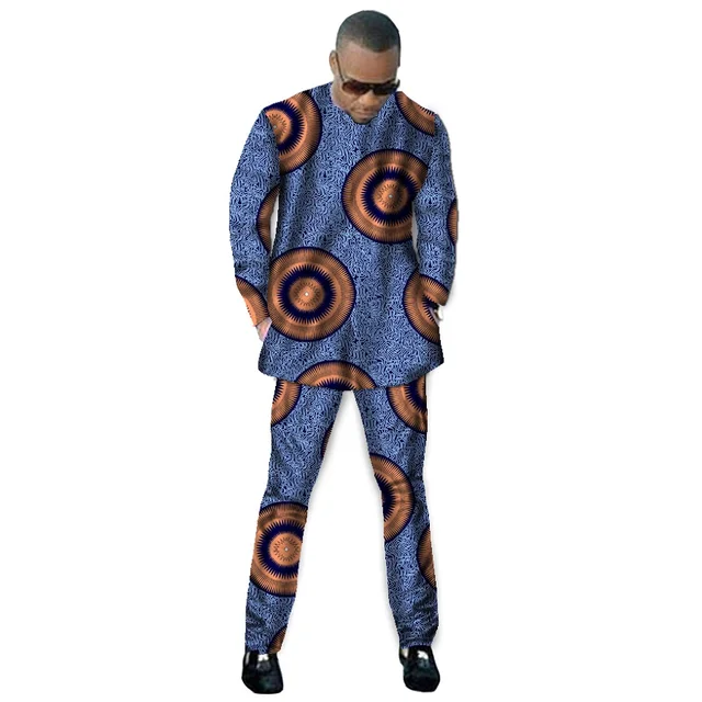 Aliexpress.com : Buy African Man's Clothes Sets Men Tops+Trousers Set ...
