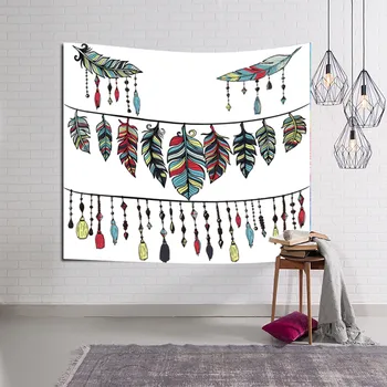 

Feather Diamond Digital Printing Tapestry Wall Hanging Art Chakra Decor Canvas Tapestry Bedroom Blanket Throw Tapestry Decor M/L