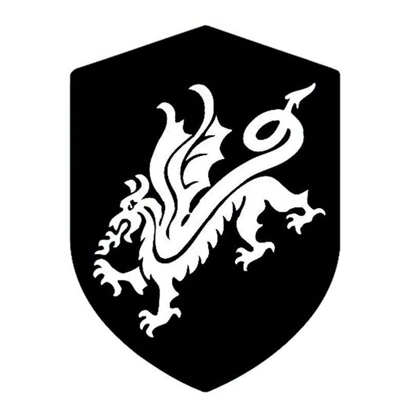 ドラゴンシールドステッカー 11 7x16cm 中世の紋章 オリジナルのビニールステッカー 車の装飾 黒 銀 S6 2967 Car Sticker Vinyl Decalcar Decoration Stickers Aliexpress