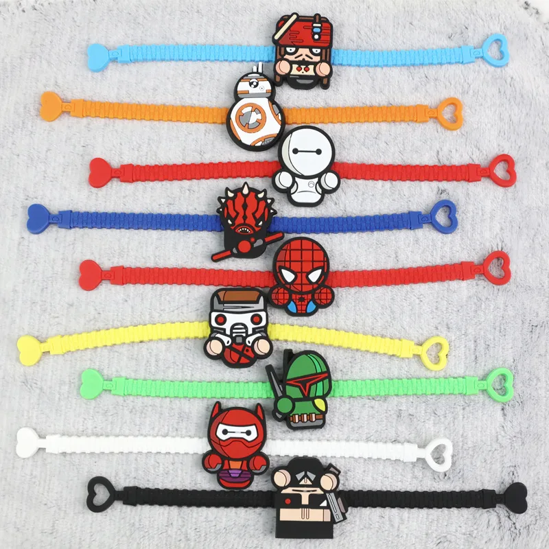 

2017 Hot Cartoon Spider-Man Baymax Star Wars Silicone Bracelet Kids Toys Gifts Men Women Rubber Bracelet
