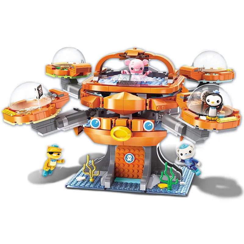 Enleten Creator Ideas городской фонарь Рыбная лодка Octonauts мультфильм строительные блоки модельные наборы дети совместимые Duplo - Цвет: Without Original Box